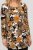 Scandinavian Caramel Flower Petals Tunic Orange and Brown - Potlačené tričká pre ženy - 
