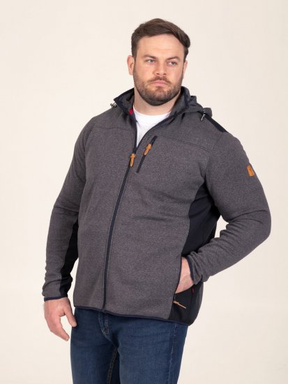 D555 Conrad Detachable Hood Bonded Fleece Zip Through Hoody Námornícka modrá - Mikiny & mikiny bez kapucne - Mikiny & Mikiny s Kapucňou 2XL-12XL