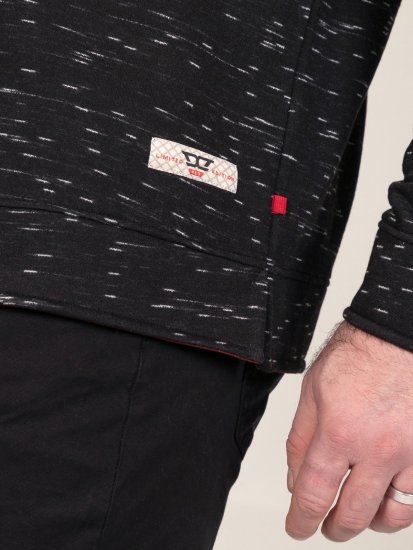 D555 Chandler Reno 1/4 Zip Neck Sweatshirt With Bear Logo Čierna - Mikiny & mikiny bez kapucne - Mikiny & Mikiny s Kapucňou 2XL-12XL