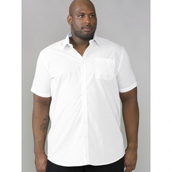 D555 Delmar Easy Iron-Shirt White - Košele - Košele 2XL-10XL