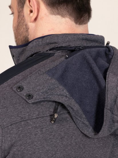 D555 Conrad Detachable Hood Bonded Fleece Zip Through Hoody Námornícka modrá - Mikiny & mikiny bez kapucne - Mikiny & Mikiny s Kapucňou 2XL-12XL