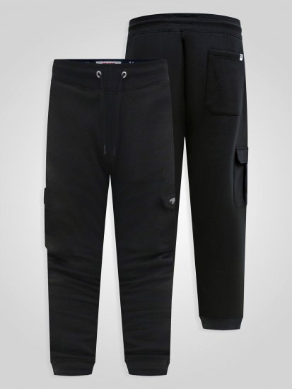 D555 Dexter 1 Cargo Jogger With Bear Embroidery Čierna - Tepláky & teplákové kraťasy - Tepláky & Teplákové kraťasy - 2XL-12XL