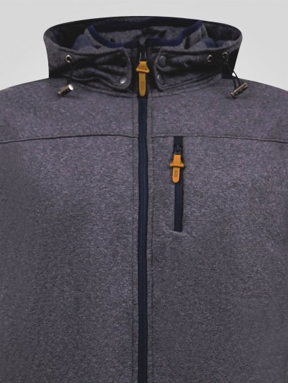D555 Conrad Detachable Hood Bonded Fleece Zip Through Hoody Námornícka modrá - Mikiny & mikiny bez kapucne - Mikiny & Mikiny s Kapucňou 2XL-12XL