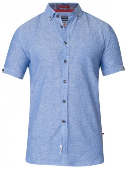 D555 Eric Linen Short Sleeve Shirt - Košele - Košele 2XL-10XL