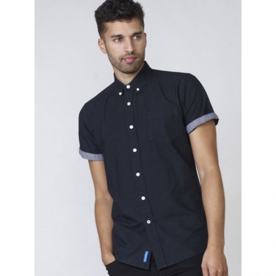 D555 Kevin Oxford Shirt Black - Košele - Košele 2XL-10XL