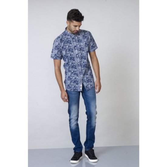 D555 Sheldon Hawaii Shirt Navy - Košele - Košele 2XL-10XL