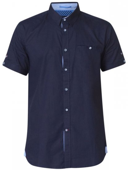 D555 Tim Short Sleeve Shirt Navy - Košele - Košele 2XL-10XL