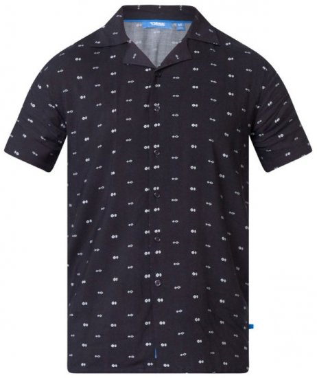 D555 Luciano Bowling Shirt Black - Košele - Košele 2XL-10XL