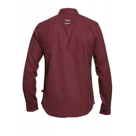 D555 Dawson Textured Shirt Dark Red - Košele - Košele 2XL-10XL
