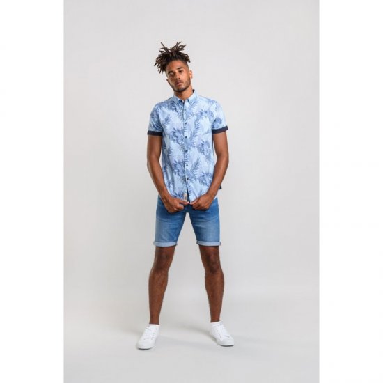 D555 Santana Hawaii Shirt Sky Blue - Košele - Košele 2XL-10XL