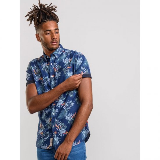 D555 Reuben Hawaii Shirt Navy - Košele - Košele 2XL-10XL