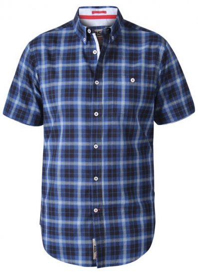 D555 Watson Short Sleeve Shirt Navy - Košele - Košele 2XL-10XL