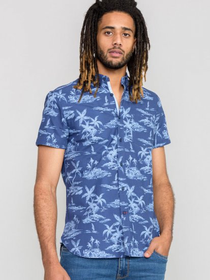 D555 WHITSBURY Hawaiian Print Shirt - Košele - Košele 2XL-10XL