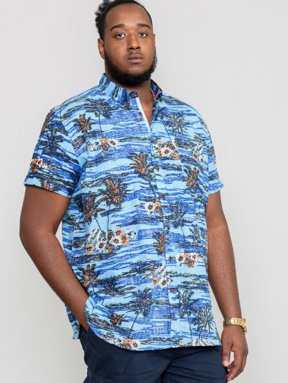 D555 CHARFORD Hawaiian Reverse Printed Shirt - Košele - Košele 2XL-10XL