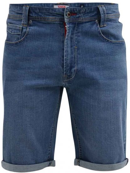 D555 Suffolk Blue Stretch Denim Shorts - Šortky - Šortky W40-W60