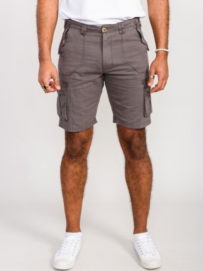 D555 Melton Cotton Cargo Shorts Grey - Šortky - Šortky W40-W60