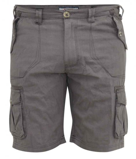 D555 Melton Cotton Cargo Shorts Grey - Šortky - Šortky W40-W60