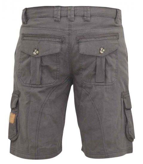 D555 Melton Cotton Cargo Shorts Grey - Šortky - Šortky W40-W60