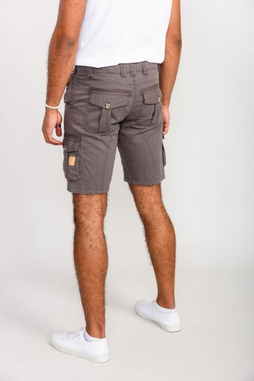 D555 Melton Cotton Cargo Shorts Grey - Šortky - Šortky W40-W60