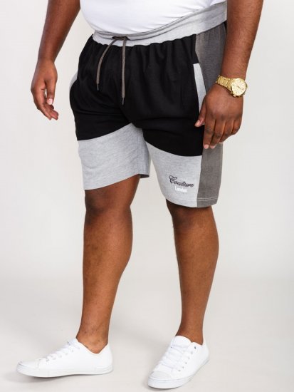 D555 Kirton Couture Elasticated Waistband Shorts Black/Charcoal - Tepláky & teplákové kraťasy - Tepláky & Teplákové kraťasy - 2XL-12XL