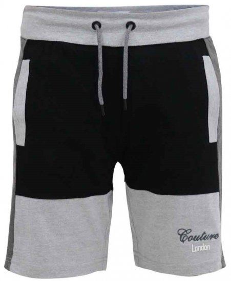 D555 Kirton Couture Elasticated Waistband Shorts Black/Charcoal - Tepláky & teplákové kraťasy - Tepláky & Teplákové kraťasy - 2XL-12XL