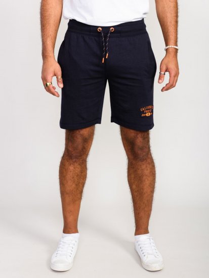 D555 Sutton Elasticated Waist Shorts With Embroidery Navy - Tepláky & teplákové kraťasy - Tepláky & Teplákové kraťasy - 2XL-12XL