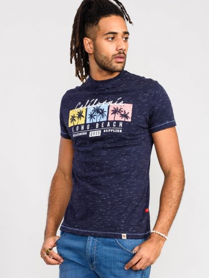 D555 Thorndon California Long Beach Printed T-Shirt - Tričká - Nadrozmerné tričká - 2XL-14XL