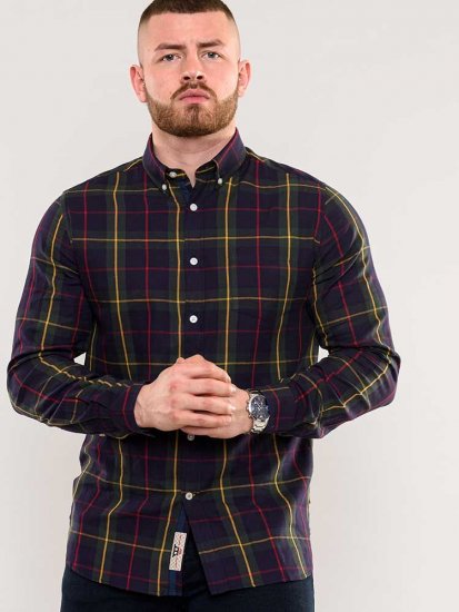 D555 Gladstone Check Button Down Collar Shirt - Košele - Košele 2XL-10XL