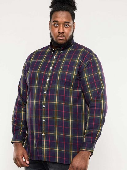 D555 Gladstone Check Button Down Collar Shirt - Košele - Košele 2XL-10XL