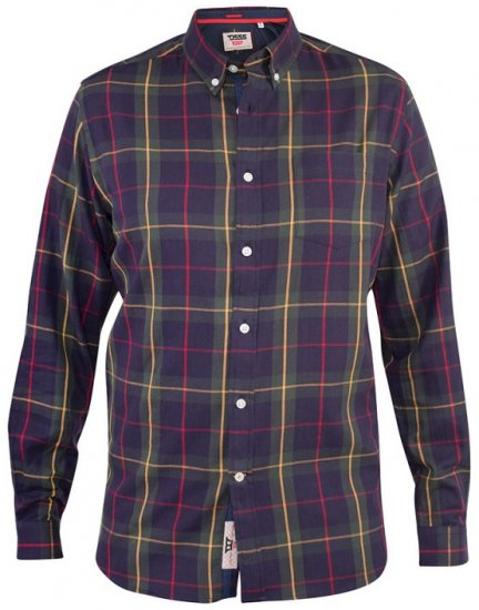 D555 Gladstone Check Button Down Collar Shirt - Košele - Košele 2XL-10XL