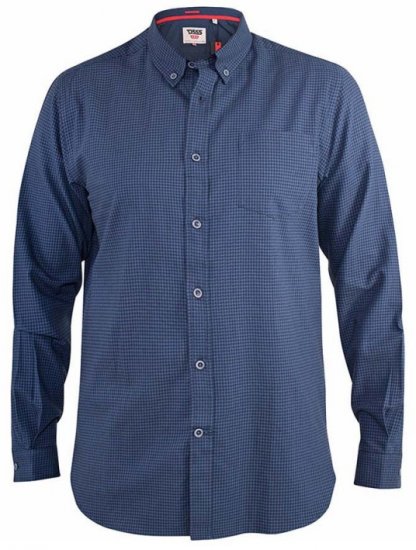 D555 Melbourne Gingham Check Long Sleeve Button Down Shirt - Košele - Košele 2XL-10XL