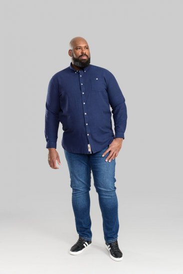 D555 Sennon LS Linen Mix Shirt - Košele - Košele 2XL-10XL
