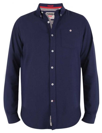 D555 Sennon LS Linen Mix Shirt - Košele - Košele 2XL-10XL