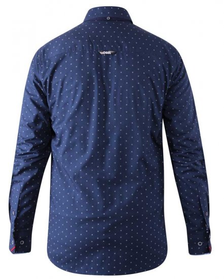 D555 Chilton LS Shirt Navy - Košele - Košele 2XL-10XL