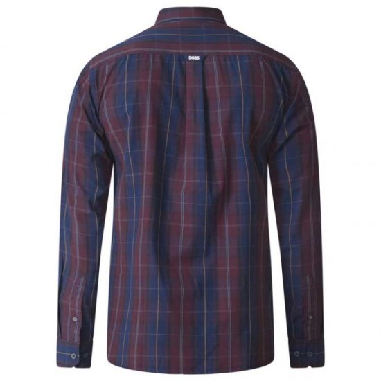D555 Grady Long Sleeve Check Shirt - Košele - Košele 2XL-10XL