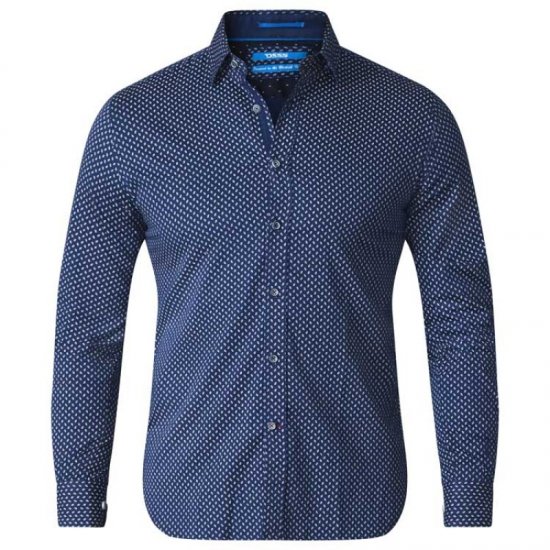 D555 Lavar Long Sleeve Diamond Printed Shirt - Košele - Košele 2XL-10XL