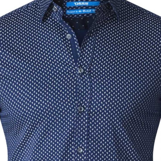 D555 Lavar Long Sleeve Diamond Printed Shirt - Košele - Košele 2XL-10XL