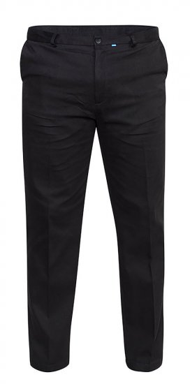 D555 Bruno Stretch Chino pants with Extenda Waist Black - Džínsy & nohavice - Džínsy a Nohavice - W40-W70