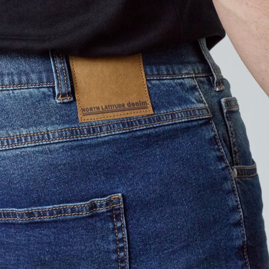 North Latitude Jeans Jack Blue Used Wash - Bundy - Bundy Nadmerné Veľkosti 2XL-8XL