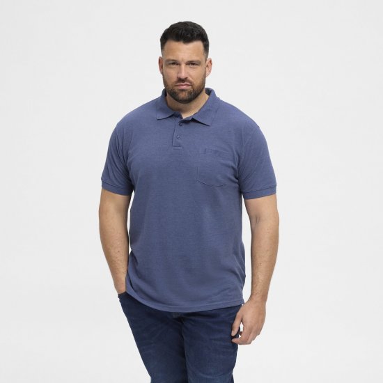 North Latitude Polo Blue Melange - Polokošele - Polokošele 2XL-8XL