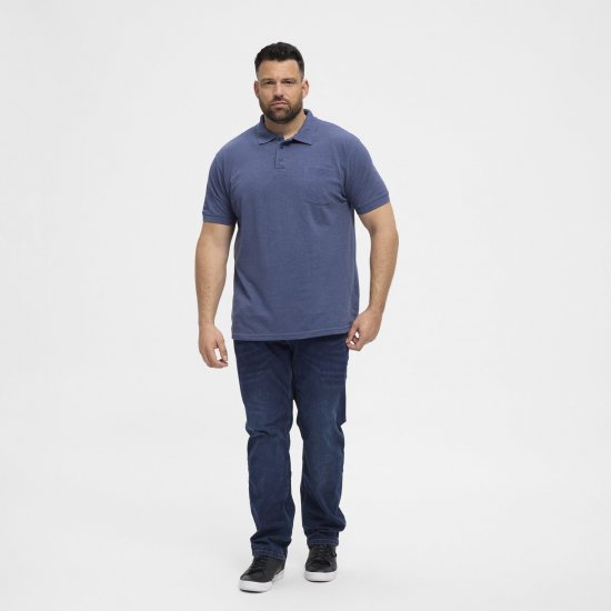 North Latitude Polo Blue Melange - Polokošele - Polokošele 2XL-8XL