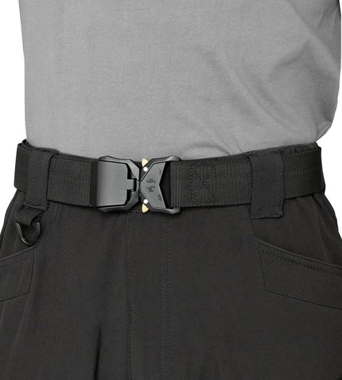 D555 Dale Tactical Stretch Webbing Belt with Heavy Duty Quick Release Buckle Black - Opasky - Opasky W40-W70/2XL-8XL