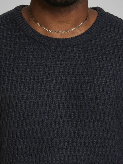 Jack & Jones JCOBRANDON Knit Black - Mikiny & mikiny bez kapucne - Mikiny & Mikiny s Kapucňou 2XL-12XL