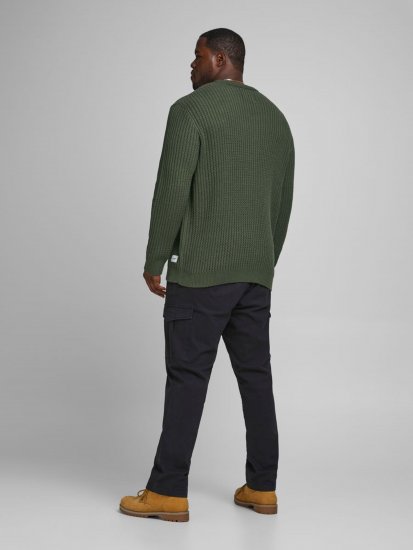 Jack & Jones JCOBRANDON Knit Forest - Mikiny & mikiny bez kapucne - Mikiny & Mikiny s Kapucňou 2XL-12XL