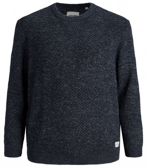 Jack & Jones JCOBRANDON Knit Navy Blazer - Mikiny & mikiny bez kapucne - Mikiny & Mikiny s Kapucňou 2XL-12XL