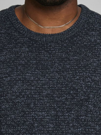 Jack & Jones JCOBRANDON Knit Navy Blazer - Mikiny & mikiny bez kapucne - Mikiny & Mikiny s Kapucňou 2XL-12XL