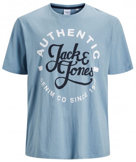 Jack & Jones JJMOON T-shirt Faded Denim - Tričká - Nadrozmerné tričká - 2XL-14XL