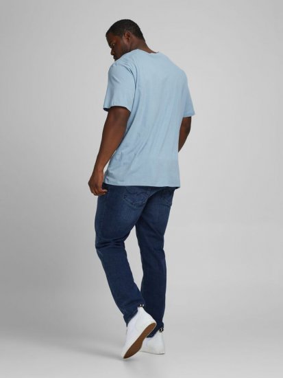 Jack & Jones JJMOON T-shirt Faded Denim - Tričká - Nadrozmerné tričká - 2XL-14XL