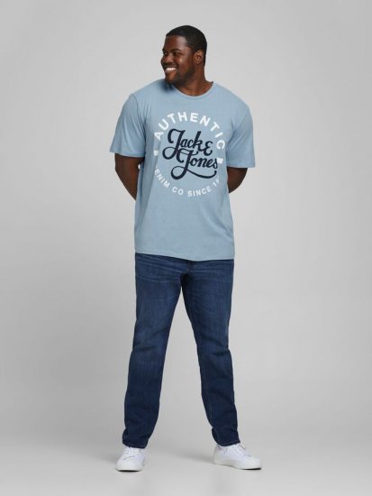 Jack & Jones JJMOON T-shirt Faded Denim - Tričká - Nadrozmerné tričká - 2XL-14XL