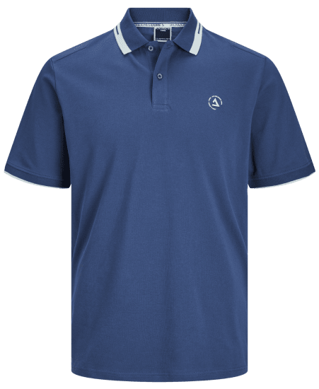 Jack & Jones JCOHASS LOGO Polo Ensign Blue - Polokošele - Polokošele 2XL-8XL